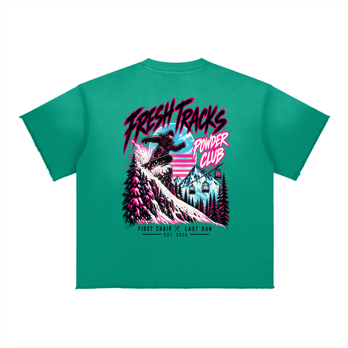 Powder Club | Sun Fade Raw Edge Tee