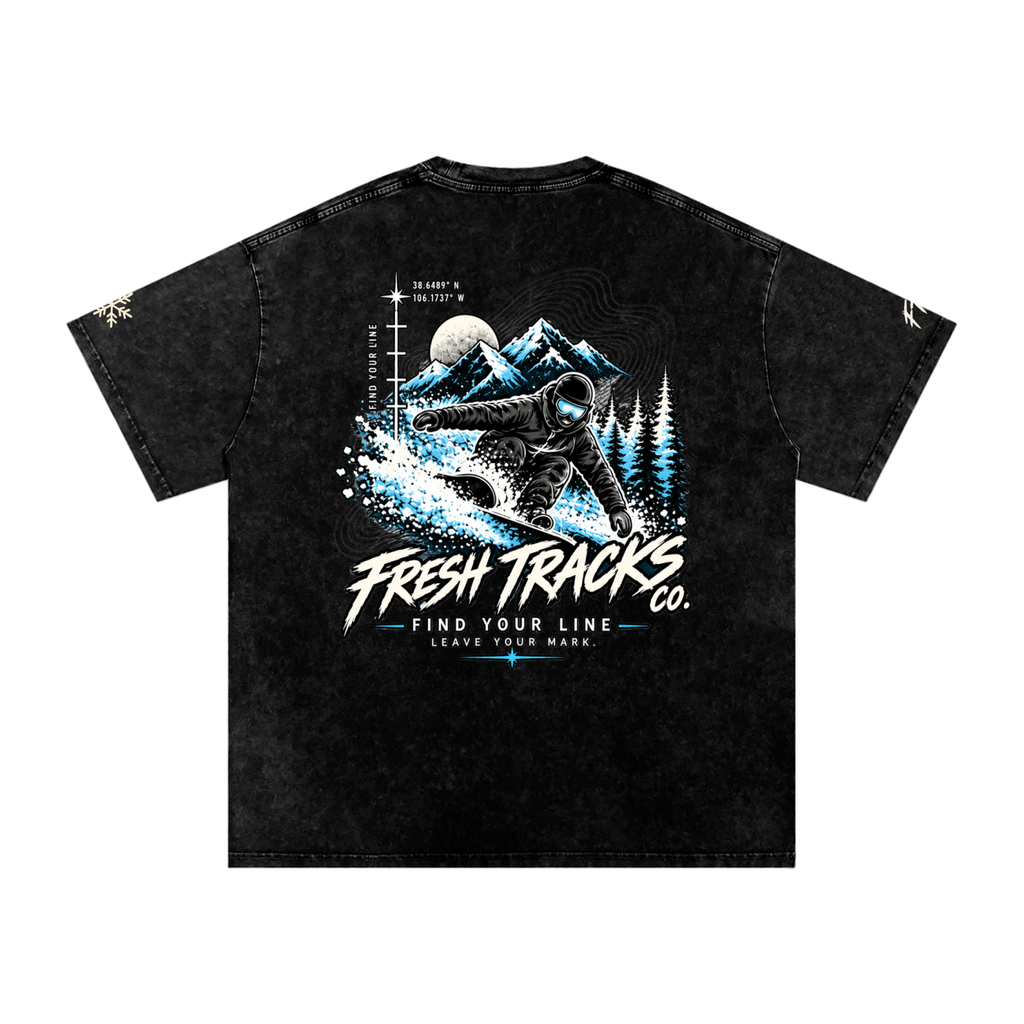 Find Your Line | Snow Washed Oversized Tee