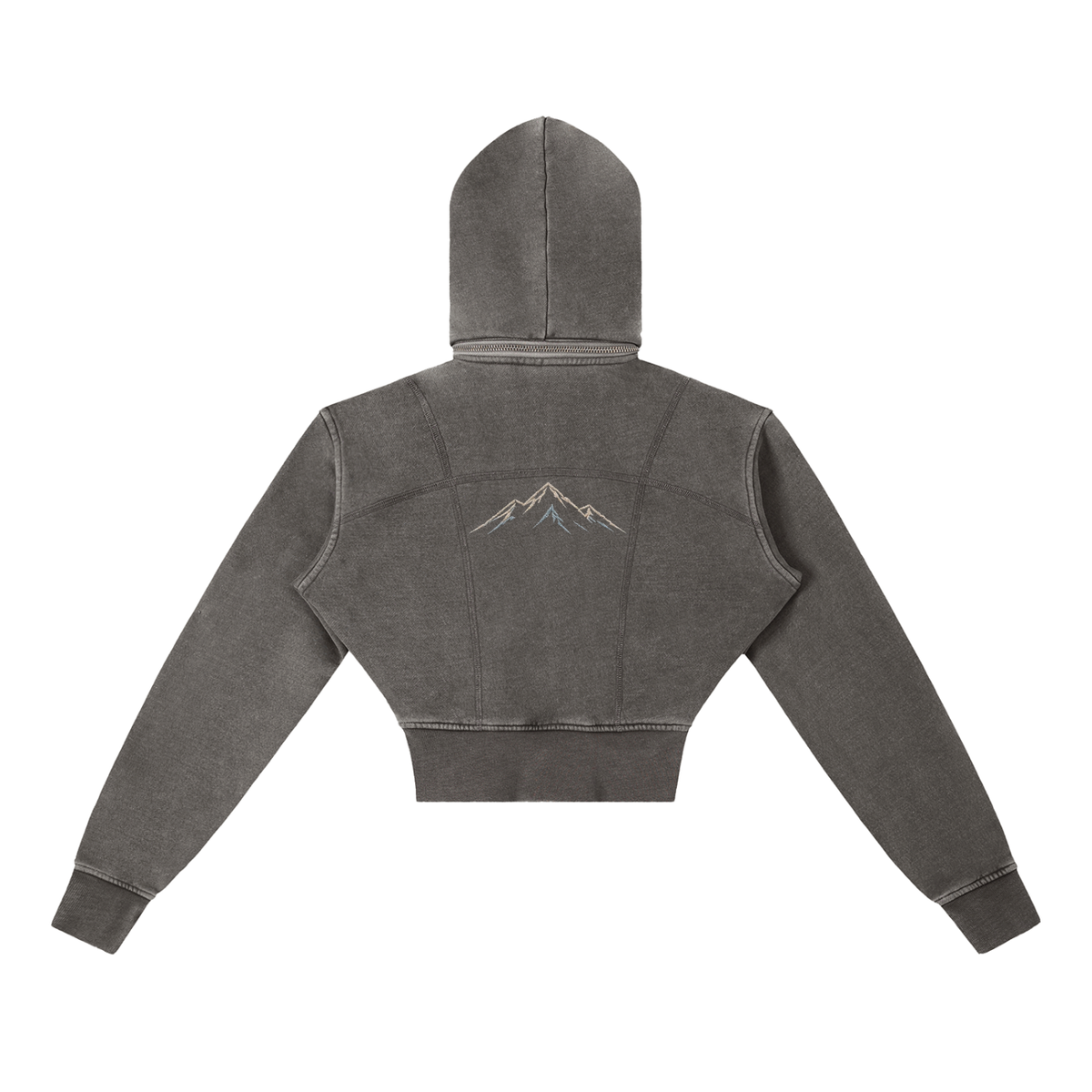 Ridge Line | Vintage Washed Cropped Zip Hoodie