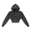 Ridge Line | Vintage Washed Cropped Zip Hoodie