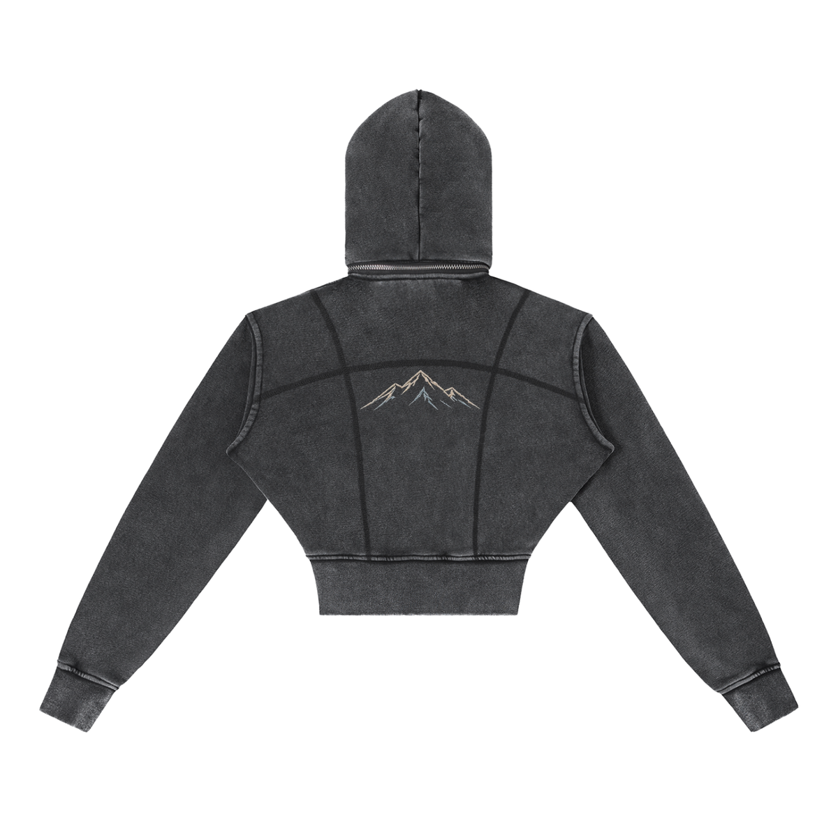 Ridge Line | Vintage Washed Cropped Zip Hoodie