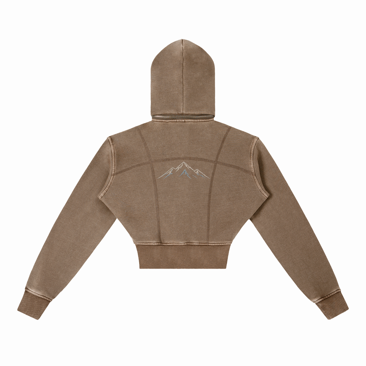 Ridge Line | Vintage Washed Cropped Zip Hoodie